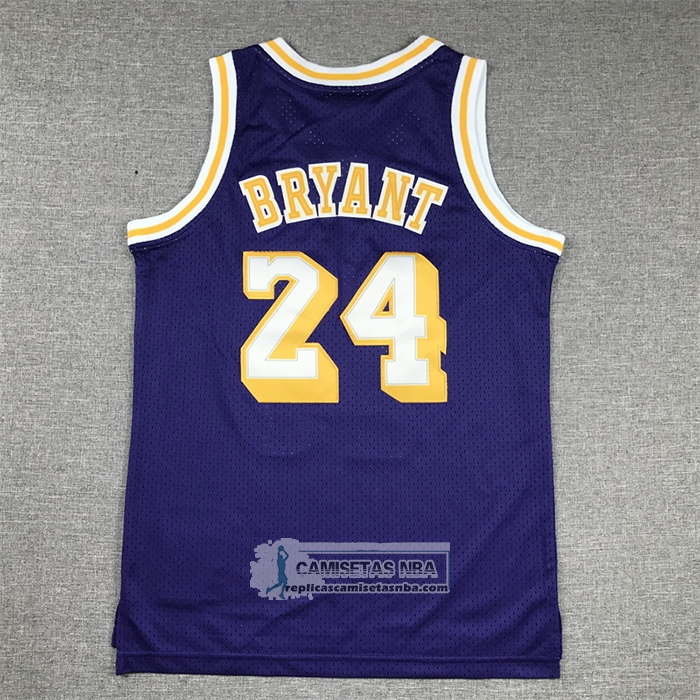Camiseta Nino Los Angeles Lakers Kobe Bryant NO 24 Mitchell & Ness 2007-08 Violeta